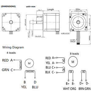 Motor Paso a Paso JK86HS155-6004 de 86 mm NEMA34, Motor Paso a Paso de 2 Fases, Motor Paso a Paso de 12.2N.m - Product Image 2