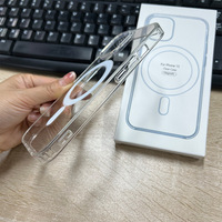 Coque de Téléphone Magnétique en Acrylique Transparent avec Emballage, Anti-Chute, pour iPhone 11 12 13 14 15 16 17 Pro Max 16E 17Air