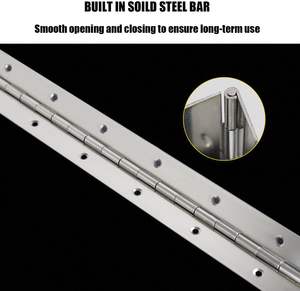 1800x25x1mm 90 180 Degree Stop Stainless Steel Wooden Box <strong>Hinge</strong> Long Piano <strong>Hinge</strong> for Kitchen Modern Design 35mm Diameter <strong>Hinge</strong> - Product Image 6