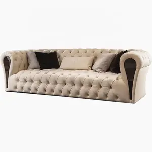 New trend royal living room furniture sets sofa chesterfield sofa genuine leather contemporary sofa set