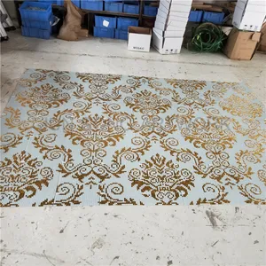 JS MP-EPA02 Sürekli Desen Altın Cam Mozaik Otel Duvar Karosu Tasarım Toptan Çin mozaik fayans