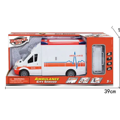 High quality early learning electric rescue doctor assemble ambulance car toy