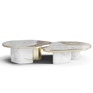 Fournisseur de meubles de luxe haut de gamme, table basse moderne italienne de luxe en marbre, BOCAS-CT-13- OPHELIA, meubles de luxe haut de gamme - Product Image 3