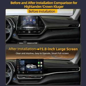 Radio para Auto Android de 15.8 Pulgadas con Carplay para Toyota Highlander Crown Kluger, Navegación GPS, Estéreo para Auto, Reproductor Multimedia de Video, Unidad Principal - Product Image 2