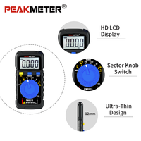 Peakmeter PM8215 Multimeter Digital Saku Portabel 600V Tegangan 400mA Arus dengan Layar 4000-Count, Auto Power, Buzzer, dan Dioda