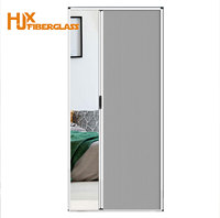 Moustiquaire de fenêtre rétractable de haute qualité avec cadre en aluminium, couleur blanc et gris foncé, en maille plissée en PP