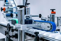 Machine d'étiquetage de bouteilles à rouleaux filetés électrique automatique à commande PLC avec emballage en carton