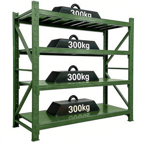 300公斤仓库货架镀锌金属板架钢制储物架仓库货架 - Product Image 1
