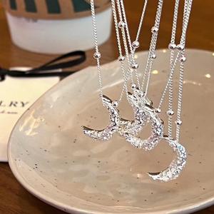 Collier élégant en argent pur S925, lanterne de lune, fleur, élégant, perle de nacre blanche australienne, grande particule, pendentif de mode - Product Image 2