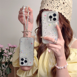 เคสโทรศัพท์ลายหัวใจสำหรับสาวๆ สำหรับ iPhone 17 <span class=keywords><strong>Pro</strong></span> <span class=keywords><strong>Max</strong></span> เคสบางพิมพ์ลายสำหรับผู้หญิง พร้อมสายคล้องมือ สำหรับ Apple 17 16 15 14 13 <span class=keywords><strong>12</strong></span> - Product Image 1