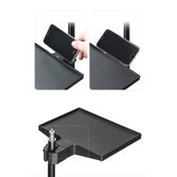 Support de microphone, plateau pour carte son, clip de fixation pour diffusion en direct, support de trépied, accessoires pour support de microphone