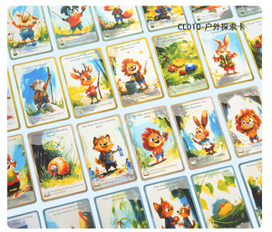 Cartes de jeu de recherche en plein air 50 pièces, cartes éducatives pour enfants, jeu en plein air, <span class=keywords><strong>chasse</strong></span> <span class=keywords><strong>au</strong></span> <span class=keywords><strong>trésor</strong></span>, outil d'apprentissage pour la maternelle et l'école maternelle - Product Image 2