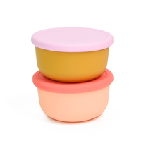 Boîte à lunch bento réutilisable, petit bol en silicone avec couvercle, boîte de rangement alimentaire divisée, boîte de rangement en silicone, récipient pour fruits et collations