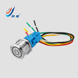 Interrupteur à bouton-poussoir LED étanche en métal 19 mm 12/24 V 5 broches ON-OFF avec anneau lumineux - Product Image 2