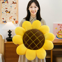 Coussin de dossier en peluche doux et créatif en forme de tournesol, coussin de canapé, oreiller, poupée, cadeaux doux pour amis, adultes et enfants