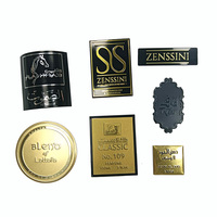 Etiquette de bougie en émail doré brillant de luxe personnalisée, autocollants gaufrés en aluminium verni, autocollant métallique adhésif fort pour bouteille