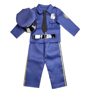 Costume d'officier policier <span class=keywords><strong>shérif</strong></span> enfant Halloween 8 pièces tenues <span class=keywords><strong>de</strong></span> jour <span class=keywords><strong>de</strong></span> carrière pour enfants garçons comprend robes pantalons menottes - Product Image 2