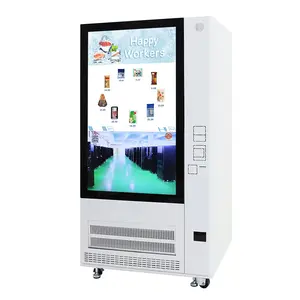 Mesin penjual otomatis pintar es krim keluaran baru dengan pembayaran kartu kredit