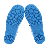 Les abattoirs utilisent des bottes de pluie à semelle bleue bottes de pluie en PVC à tige blanche bottes de pluie étanches à l'eau