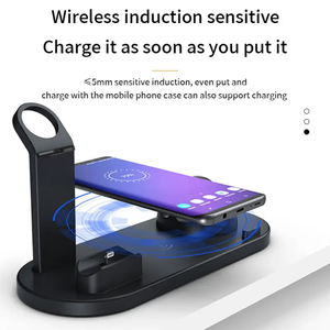 Venta al por mayor 6 en 1 nuevo soporte de carga rápida inalámbrico teléfono móvil auricular reloj inteligente multifunción eléctrico PD cargadores inalámbricos - Product Image 5