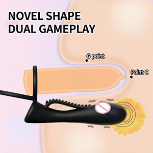 LetRock 10 Wiggling Modes Massager Silicone Plug G Spot Thrusting <b>Vibrating</b> Delay Ejaculation Ring Sex Toys for Couple - Product Image 3