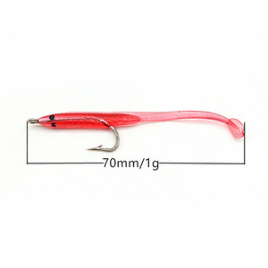 Nouvelle <span class=keywords><strong>Leurre</strong></span> Souple 7cm 1g Queue en T, Faux Anguille Marine Souple, <span class=keywords><strong>Leurre</strong></span> Artificiel Queue <span class=keywords><strong>de</strong></span> Pagaie, <span class=keywords><strong>Leurre</strong></span> <span class=keywords><strong>de</strong></span> Pêche - Product Image 2