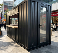 Maison préfabriquée en conteneur et mini-maison à design compact et peu encombrant pour café et mini-magasin, projet commercial