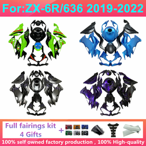 Nouveau kit de carénage de moto en plastique ABS compatible avec <span class=keywords><strong>KAWASAKI</strong></span> <span class=keywords><strong>Ninja</strong></span> ZX6R 636 ZX-6R <span class=keywords><strong>2019</strong></span> 2020 2021 2022 Carénages complets - Product Image 1