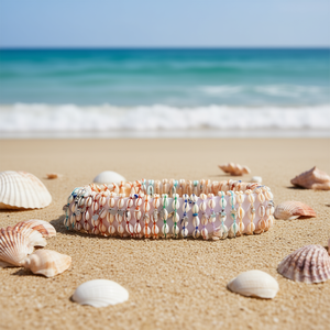 Bracelets à breloques Z Acero Shell, 24 pièces, multicolores, style bohème, bijoux unisexes, accessoire cadeau - Product Image 2