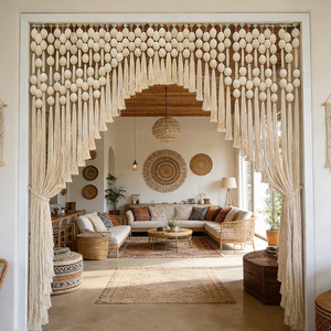 Installation d'arche en macramé bohème pour l'<span class=keywords><strong>entrée</strong></span> de restaurant et la <span class=keywords><strong>décoration</strong></span> de complexe hôtelier tropical - Product Image 4