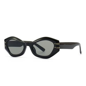 Custom Logo Vintage Fashion Black <b>Square</b> Cat Eye Sunglasses Small <b>Frame</b> Irregular Sunglasses for Women - Product Image 1