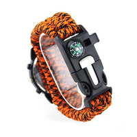 Nouvelle montre multifonction portable de survie, camping et randonnée en plein air, en paracorde et nylon de haute qualité, vente en gros 2023