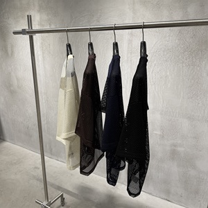 <span class=keywords><strong>T</strong></span>-<span class=keywords><strong>shirt</strong></span> décontracté pour <span class=keywords><strong>homme</strong></span> en maille ajourée, coupe ample et large, <span class=keywords><strong>col</strong></span> en <span class=keywords><strong>V</strong></span>, manches courtes, style streetwear américain, idéal pour l'é<span class=keywords><strong>t</strong></span>é - Product Image 4