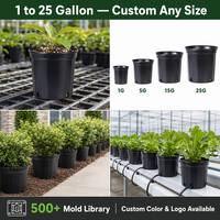 Pots de plantation en plastique HDPE recyclé, résistants au gel, stabilisés aux UV, pour l'extérieur, toutes saisons, pour fleurs, légumes, jardin