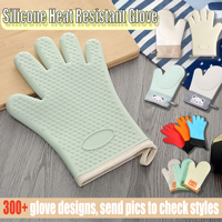 Gants de cuisine isolants thermiques antidérapants et imperméables en silicone pour four à micro-ondes