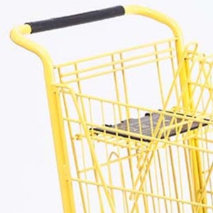รถเข็นของชำเหล็ก4ล้อสำหรับซูเปอร์มาร์เก็ตสีเหลืองความจุขนาดใหญ่สไตล์อเมริกัน - Product Image 6