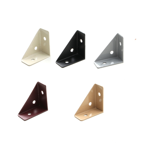 Nhỏ Kim Loại Tam Giác Góc Phải Góc Kệ Khung Đen & Trắng Cho Nhà Bếp & Ăn Gỗ Bàn Giường & Tủ Cạnh - Product Image 1