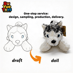 Peluche de <span class=keywords><strong>Husky</strong></span> Siberiano Rústico Hecho a Mano, Súper Suave, de 11-30 cm, Regalo de Cumpleaños para Amantes de las Mascotas - Product Image 1