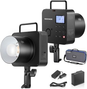 Flash de studio <span class=keywords><strong>NEEWER</strong></span> Q4 400Ws 2.4G TTL, alimenté par batterie 2800mAh, pour photographie en extérieur, lumière de lune, avec sac de transport - Product Image 1