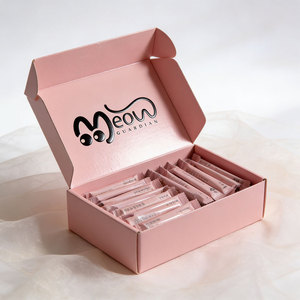 Boîte d'expédition en carton ondulé personnalisée avec logo imprimé, pelliculage brillant, pour emballage cadeau, <span class=keywords><strong>abonnement</strong></span>, nourriture pour chat, boutique d'animaux - Product Image 1