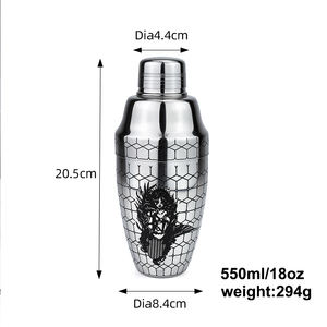 <span class=keywords><strong>Unique</strong></span> Tête de Crâne d'Ange Mélange Martini Secouant Bar Vin Whisky Barman Acier Inoxydable Style Britannique Gravé <span class=keywords><strong>Cocktail</strong></span> <span class=keywords><strong>Shaker</strong></span> - Product Image 2