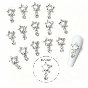 Kit de 10 autocollants holographiques pour ongles, feuilles de transfert 3D en plastique imperméables pour le nail art DIY - Product Image 1
