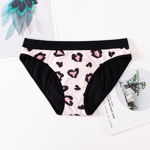 Sous-vêtements d'époque à imprimé floral pour jeunes Gousset respirant à 4 couches Aucun coussin nécessaire Culotte menstruelle anti-fuite pour filles Conception confortable - Product Image 4