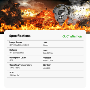 GA-EX3FI-M8SS Hik-Core Stijl 4K 8mp 304 316 Roestvrij Staal Explosieveilige Ip Poe Bewaking Beveiliging Nachtzicht <span class=keywords><strong>Camera</strong></span> - Product Image 2