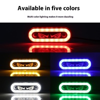 Luces de advertencia LED laterales de camión de 12V-24V de alto brillo, luz intermitente para coche, luces laterales coloridas de camión con ojo del diablo para coches