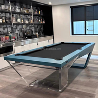 Table de billard américain 9 boules en bois massif de luxe moderne pour intérieur, tailles 7ft/8ft/9ft, table de snooker durable en acrylique – Offre Spéciale