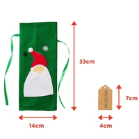 Xmas Designs Noël Bouteille De Vin Couvre Bouteille Pull Robe Feutre Noël Vin Manches Bouteille De Vin cadeau Sacs