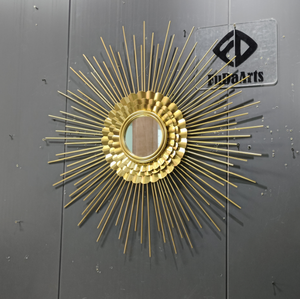 <span class=keywords><strong>Grand</strong></span> miroir mural décoratif de 80 cm, <span class=keywords><strong>cadre</strong></span> en métal <span class=keywords><strong>doré</strong></span>, pour bureau, décoration intérieure, vente en gros, livraison directe DDP - Product Image 1