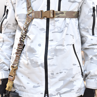 Sangle tactique TONMO à motif camouflage, en polyester élastique de 8 mm, réglable, robuste, à dégagement rapide, sangle tactique à point unique