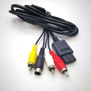Câble composite multifonctions 1.8M 6FT 3 RCA AV S-Video pour Super <span class=keywords><strong>Nintendo</strong></span> SNES <span class=keywords><strong>GameCube</strong></span> <span class=keywords><strong>64</strong></span> NGC N64 - Product Image 3